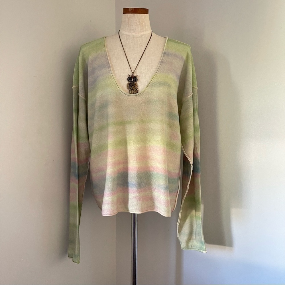 Free People Spacedye Cashmere sweater size XL NWT